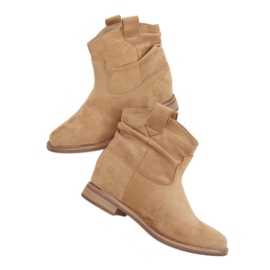 Støvler på en skjult kile beige 1516 Beige