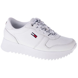 Tommy Hilfiger High Cleated Leather W EN0EN01120-YBR hvid