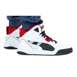 Puma Backcourt Mid M 374139 01 hvid sort