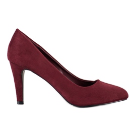 Renda Maroon ruskind pumper rød