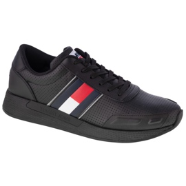 Tommy Hilfiger Flexi Perf Leather Runner M EM0EM00580-BDS sko sort