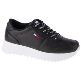 Tommy Hilfiger High Cleated Leather W EN0EN01120-BDS sko sort