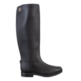 SHELOVET Tall Black Galoshes sort