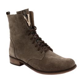Dame Støvler Nicole Suede Læder Cappuccino 2593 032 brun