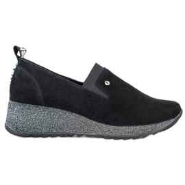 Filippo Læder-slip-on sko sort