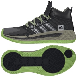 Adidas Pro Boost Mid M FW9510 basketballsko marineblå, sort, grå / sølv sort