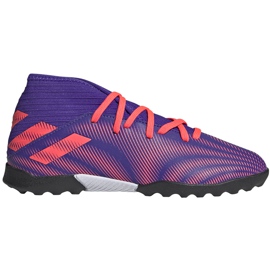 Fodboldstøvler adidas Nemeziz.3 Tf Junior lilla-pink EH0576 flerfarvet
