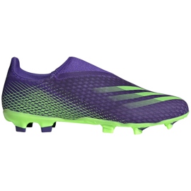 Adidas X Ghosted.3 Ll Fg fodboldsko lilla-grøn EG8164 violet violet