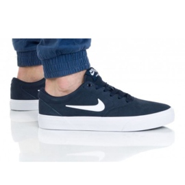 Nike Sb Charge Suede M CT3463-401 sko hvid marine blå