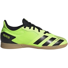 Adidas Predator 20.4 In Sala Jr EH3043 fodboldstøvler flerfarvet grøn