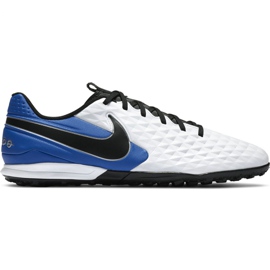 Nike Tiempo Legend 8 Academy Tf M AT6100 104 fodboldsko , hvid, blå hvid