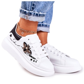 Kvinders sportssko sneakers med flyvehvid amour