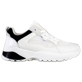 SHELOVET Sneakers med sorte skær hvid grå