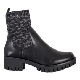 M.Daszyński Slip-on støvler på platformen sort