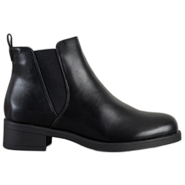 Ideal Shoes Øko læder Chelsea støvler sort