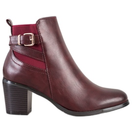Ideal Shoes Casual Burgundy støvler rød