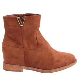 BM Støvler på en skjult kile kamel ZT1013 Camel brun