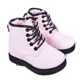 Børns Brokade varme støvler Trappers Pink Ariel lyserød