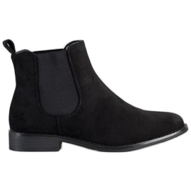 Ideal Shoes Suede Chelsea støvler sort