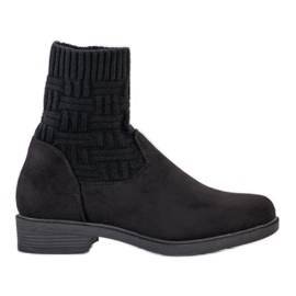 SHELOVET Slip-on ruskind støvletter sort
