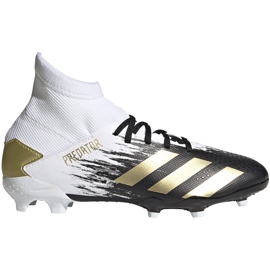Adidas Predator 20.3 Fg Junior FW9215 fodboldstøvler hvid hvid