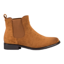 Ideal Shoes Suede Chelsea støvler brun