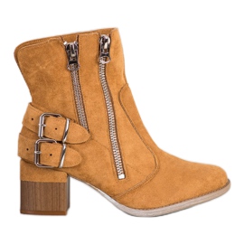 Bella Paris Camel mode støvler brun flerfarvet