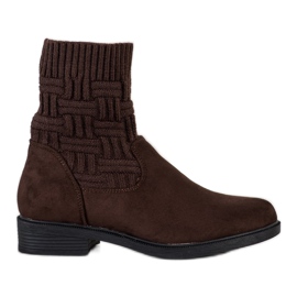 SHELOVET Slip-on ruskind støvletter brun