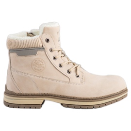 SANDIC Fangere med fåreskind beige