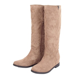 Støvler på en skjult kile beige ST-11P Khaki