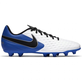 Nike Tiempo Legend 8 Club FG / MG M AT6107-104 fodboldsko , hvid, blå hvid