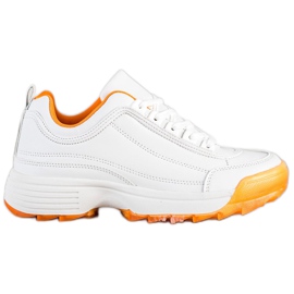 Kylie Moderigtige sneakers hvid orange