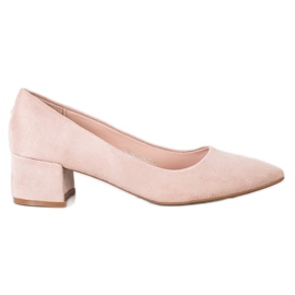 SHELOVET Pumps på lave hæle beige lyserød