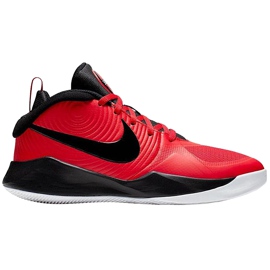 Nike Team Hustle rød og sort AQ4224 600 børnesko
