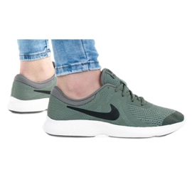 Nike Revolution 4 Gs Jr 943309-300 sko sort grøn