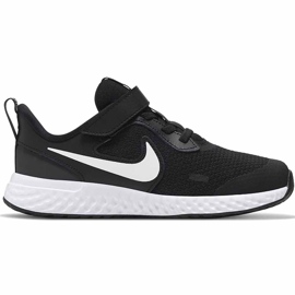 Nike Revolution 5 sorte og hvide børnesko BQ5672 003