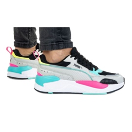 Puma X-Ray 2 Square M 373108 04 sort lyserød grå grøn