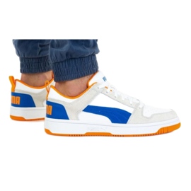 Puma Rebound Layup Lo Sd M 370539 04 hvid blå orange grå