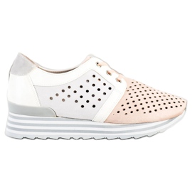 Aclys Openwork sneakers hvid lyserød grå