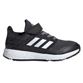 Adidas FortaFaito El K børnesko sort og grå EE7309