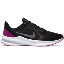 Nike Downshifter 10 damesko sort og pink CI9984 004 lyserød