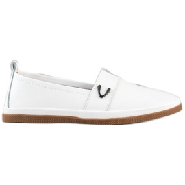 VINCEZA læder slipons hvid