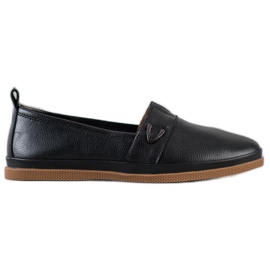 VINCEZA læder slipons sort