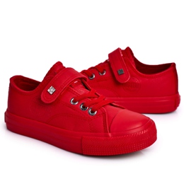 Læder -sneakers til børn Big Star EE374036 Rød