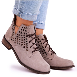 Nicole Kvinders Openwork Suede Cappuccino Susannah støvler brun