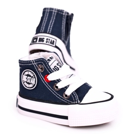 Børns høje sneakers med lynlås Big Star HH374189 Marineblå