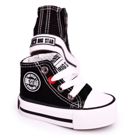 Børns høje sneakers med lynlås Big Star HH374188 Sort