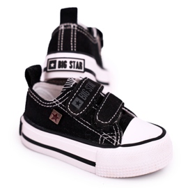 Børns lave sneakers med velcro Big Star HH374200 Sort