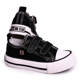 Børns lave sneakers med velcro Big Star HH374096 Sort