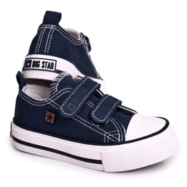 Børns lave sneakers med velcro Big Star HH374097 Marineblå